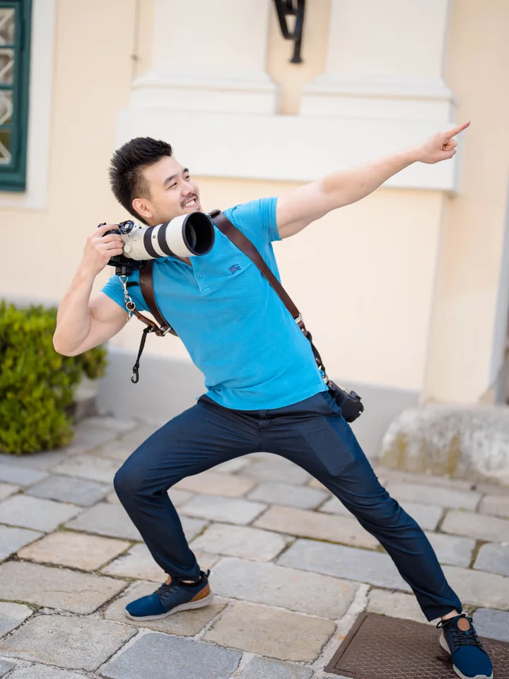 Chen beim Fotografieren